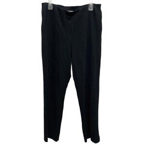 0132 J.Jill Straight Leg Soft Stretch Pull-On Pants Black